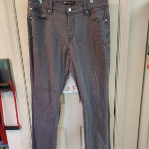 Levi's 505 Straight Leg Grey Pattern Jeans in Size 16M